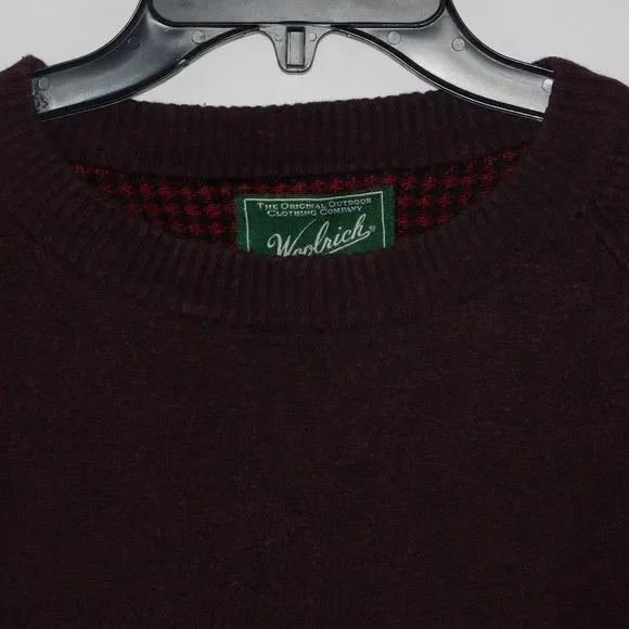 Woolrich Mens Large Burgundy Crewneck Sweater - Picture 3 of 3